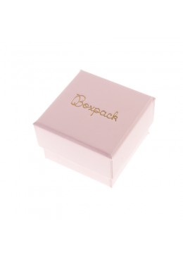 Caja de cartón rosa cuarzo para sortija o pendientes de joyeria y bisuteria PI-42
