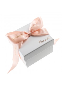 Caja de carton con lazo forrada de papel para brazalete o reloj de joyeria y bisuteria LIP-89