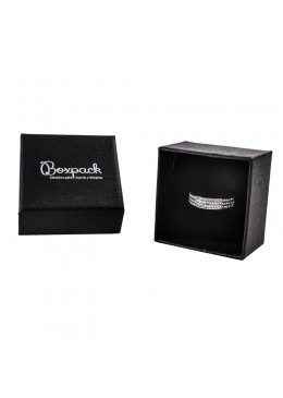 Caja de carton forrada de papel para anillo sortija de joyeria y bisuteria EP-42