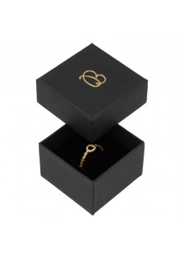 Caja de carton forrada de papel para anillo sortija de joyeria y bisuteria EP-42
