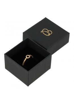 Caja de carton forrada de papel para anillo sortija de joyeria y bisuteria EP-42