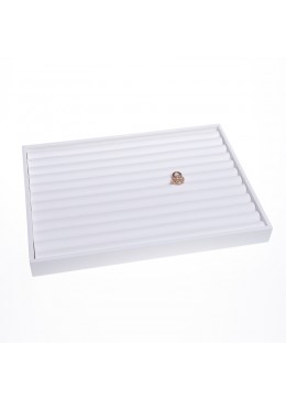 Bandeja para anillos y sortijas blanca para joyería, bisutería y joyas 315x225x30 mm BJ-S