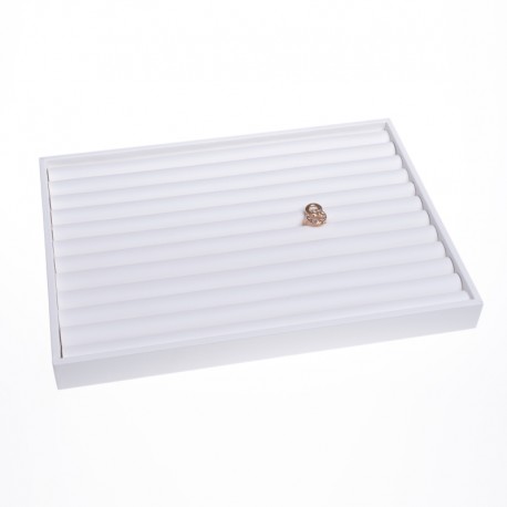 Bandeja para anillos y sortijas blanca para joyería, bisutería y joyas 315x225x30 mm BJ-S