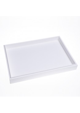 Bandeja de presentacion universal / tapa de joyeria bisuteria color blanco 315x225x30 mm BJ-U