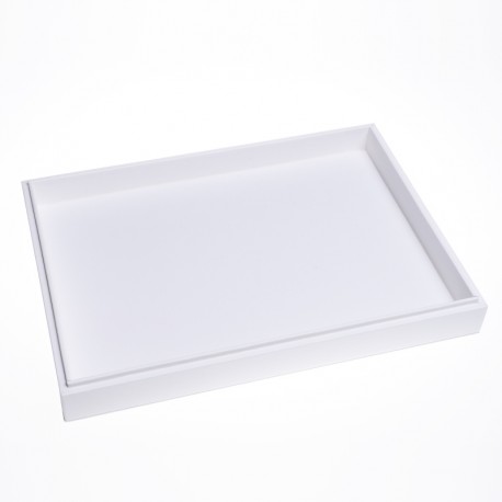 Bandeja de presentacion universal / tapa de joyeria bisuteria color blanco 315x225x30 mm BJ-U