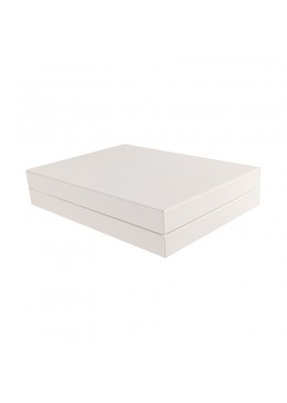 	Bandeja de presentacion con la tapa de joyeria bisuteria color blanca 315x225x30 mm