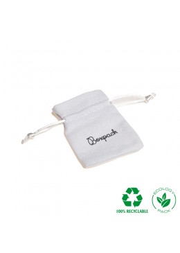 Bolsita ecológica de algodón con cordones color blanca natural 60x80 mm NC-1