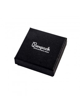 Caja de carton negra para juego colgante sortija anillo y pendientes de joyeria y bisuteria EP-61-n