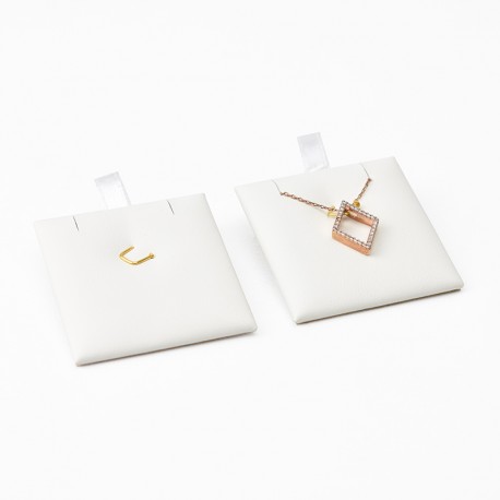 Taco para colgante con gancho de joyería, bisutería color blanco para bandeja