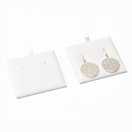 Taco para pendientes de joyería, bisutería color blanco para bandeja de 12 huecos