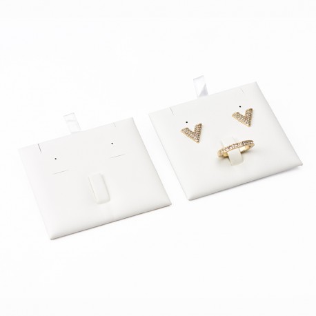 Taco para pendientes de joyería, bisutería color blanco para bandeja de 12 huecos