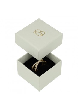 Caja de cartón para anillo, sortija o pendientes color gris de joyeria y bisuteria ST-42