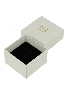 Caja de cartón para anillo, sortija o pendientes color gris de joyeria y bisuteria ST-42