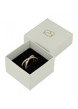 Caja de cartón para anillo, sortija o pendientes color gris de joyeria y bisuteria ST-42