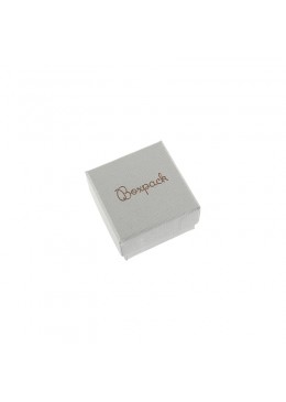 Caja de cartón para anillo, sortija o pendientes color gris cerrada de joyeria y bisuteria ST-42