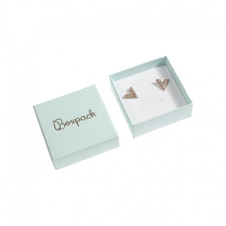 Caja de cartón para juego con colgante color aguamarina de joyería y bisutería AQ-61