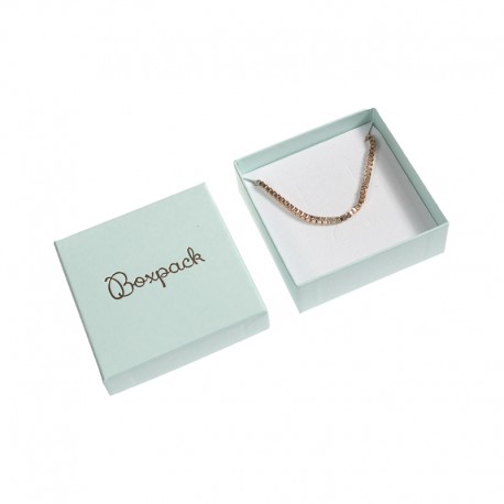 Caja de cartón para juego con colgante color aguamarina de joyería y bisutería AQ-81