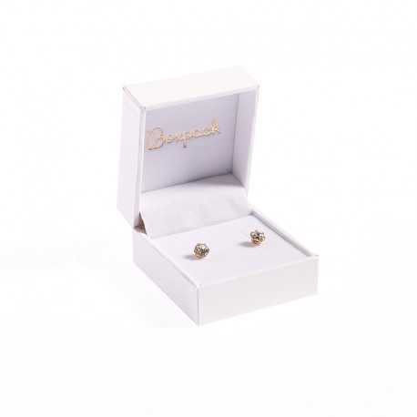 Estuche para pendientes blanco interior blanco 46x52x30mm FR-1-P