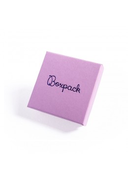 CAJA CARTON JUEGO Y COLGANTE color morado 86x86x32mm LV-81