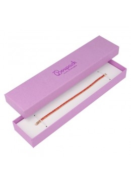 Caja de cartón para pulsera color morado para joyería bisuteria y joyas 233x53x25mm LV-51