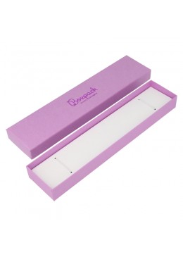 Caja de cartón para pulsera color morado para joyería bisuteria y joyas 233x53x25mm LV-51