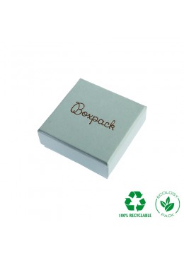 Caja de cartón ecológica para juego y colgante color aguamarina de joyería y bisutería E-AQ-81