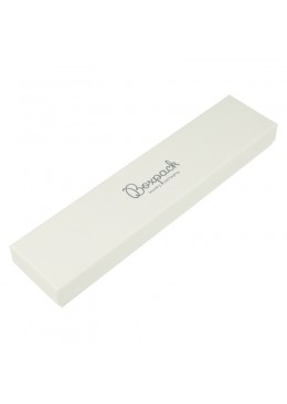 Caja de cartón color marfil para pulsera de joyería y bisutería 233x53x25mm IV-51