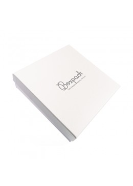 Caja de cartón color marfil para collar de joyería y bisutería 167x167x33mm IV-18