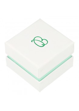 Cajas de carton blanca y aguamarina para anillos o pendientes de joyeria bisuteria y joyas  SA-42