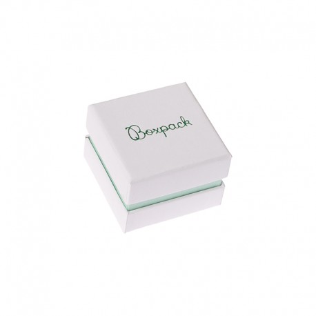 Cajas de carton blanca y aguamarina para anillos o pendientes de joyeria bisuteria y joyas  SA-42