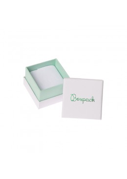 Cajas de carton blanca y aguamarina para anillos o pendientes de joyeria bisuteria y joyas  SA-42