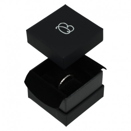 Cajas de carton negra para anillo o pendientes de joyeria bisuteria y joyas  SA-42-N