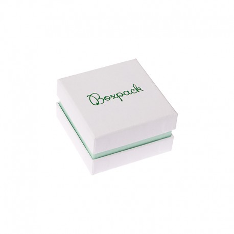 Cajas de cartón blanca y aguamarina para pendientes colgante y anillo de joyería bisutería y joyas  SA-61