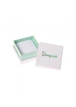 Cajas de cartón blanca y aguamarina para pendientes colgante y anillo de joyería bisutería y joyas  SA-61