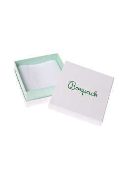 Caja de cartón blanca y aguamarina para colgante anillo y pendientes de joyería bisutería y joyas  SA-81-AQ
