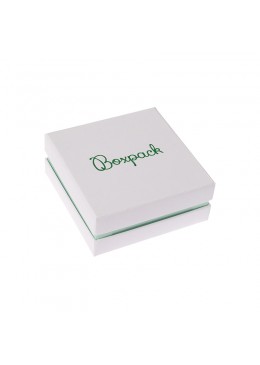 Caja de cartón blanca y aguamarina para colgante anillo y pendientes de joyería bisutería y joyas  SA-81-AQ