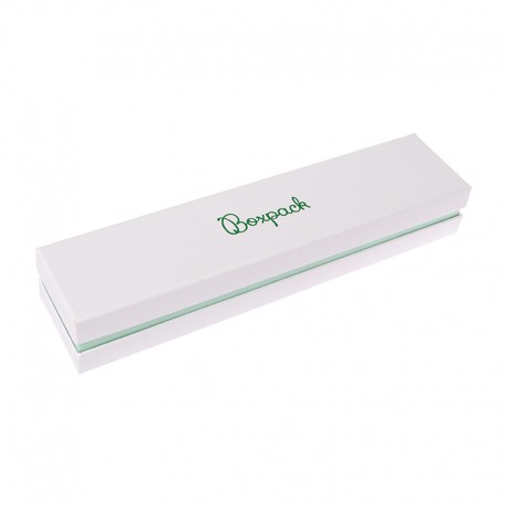 Caja de cartón blanca y aguamarina para pulseras de joyería bisutería y joyas  SA-51