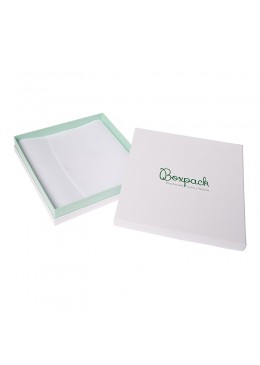 Cajas de cartón blanca y aguamarina para collar colgante aderezo de joyería bisutería y joyas  SA-18