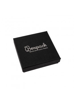 Caja de cartón negra para colgante anillo y pendientes de joyería y bisutería EP-80-N