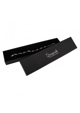 Caja de carton negra para pulsera extendida de joyeria y bisuteria EP-50-n