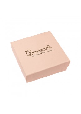 Caja de cartón rosa cuarzo para juego de sortija, pendientes y colgante de joyería y bisutería PI-80