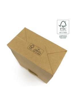 Base bolsa de papel ecologica FSC para joyeria bisuteria y relojeria FE-B-M