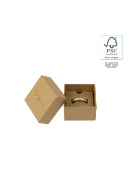Caja eco FSC® de carton para sortija interior de carton de joyeria bisuteria 51x51x33 Mm F42