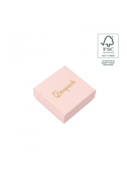 Caja eco FSC® de carton para pendientes, anillo y colgante de joyeria bisuteria 65x65x29Mm F61