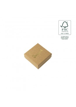 	Caja eco FSC® de carton para pendientes, anillo y colgante de joyeria bisuteria 65x65x29Mm F61