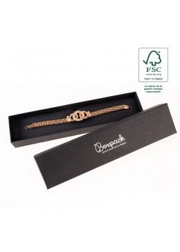 Caja eco FSC® de carton para pulsera interior carton de joyeria bisuteria 233x53x27Mm F51