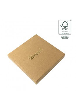 	Caja eco FSC® de carton para collar o aderezo de joyeria bisuteria 167x167x33Mm F18