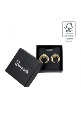 Caja eco FSC® de carton para pendientes interior carton de joyeria bisuteria 50x50x23Mm F40