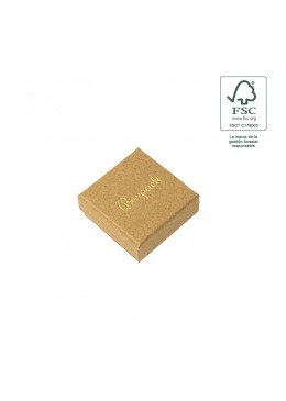 	Caja eco FSC® de carton para pendientes de joyeria bisuteria 50x50x23Mm F40