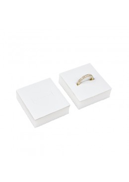 Taco blanco para anillo de joyería, bisutería 45x50 mm